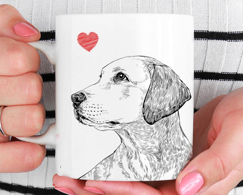 Custom Dog Mug, Dog Lover Gift, Pet Memorial, Dog Memorial Gift, Pet Portrait Mug, Pet Loss gift, Dog Mug, Pet Mug, Dog Owner Gift, Pet Loss image 1