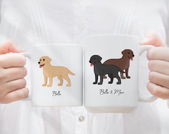 Custom Labrador Mug, Personalized Labrador Gift, Yellow Chocolate Labrador, Black Labrador Gift, Labrador Mom Dad, Labrador Owner Mug