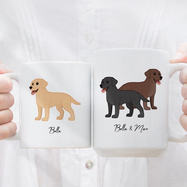 Custom Labrador Mug, Personalized Labrador Gift, Yellow Chocolate Labrador, Black Labrador Gift, Labrador Mom Dad, Labrador Owner Mug