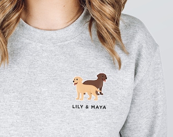 Custom Labrador labrador retriever Sweatshirt, Personalized Labrador Sweatshirt, Yellow Lab Mom, Black Lab, Chocolate Lab Lover Gifts