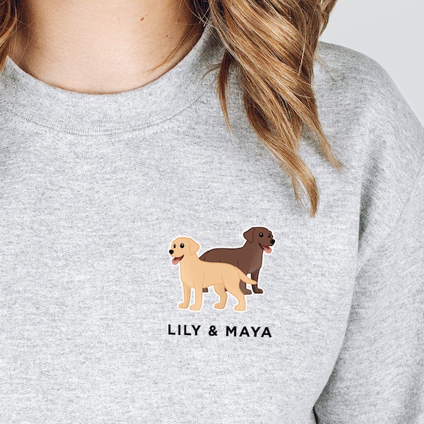 Custom Labrador labrador retriever Sweatshirt, Personalized Labrador Sweatshirt, Yellow Lab Mom, Black Lab, Chocolate Lab Lover Gifts