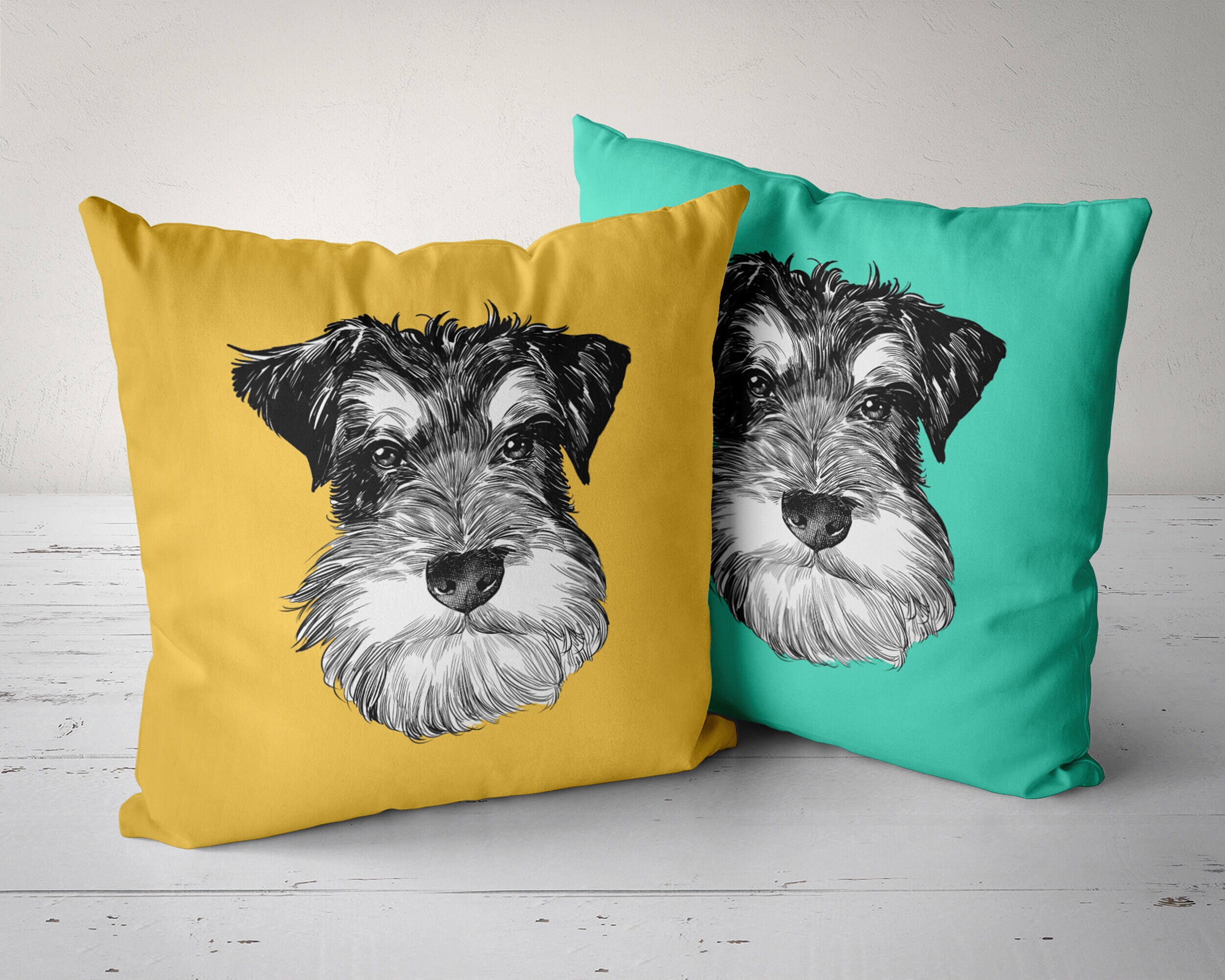 Schnauzer pillow 2025