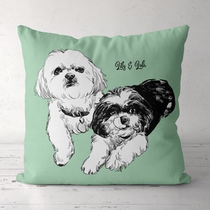 Pet Pillow, Personalized Pet Pillow, Custom Pet Pillow, Customized Dog Pillow, Dog Portrait Pillow, Custom Throw Pillows Cases, Pillow Cover image 7