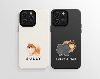 Custom Pomeranian Phone Case, Personalized Pomeranian iPhone Case, Pomeranian Gift, Pom Dog Mom Dad Owner Lover Gift