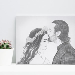 Custom Portrait, Custom Portrait from Photo, Pencil Portrait Sketch, Portrait Sketch, Portrait Drawing from Photo, Pencil Portrait Drawing image 9