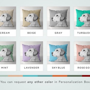 Pet Pillow, Personalized Pet Pillow, Custom Pet Pillow, Customized Dog Pillow, Dog Portrait Pillow, Custom Throw Pillows Cases, Pillow Cover image 3