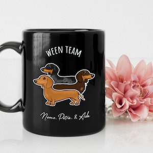 Custom Dachshund Mug, Personalized Doxie Wiener Dachshund Gift, Dachshund Mug, Dapple Long Wirehaired Dachshund Owner Mug, Piebald Dachshund image 5