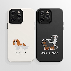 Custom Cavalier King Charles Spaniel Phone Case, Personalized King Charles Iphone Case, Cavalier Gifts, King Charles Cavalier, Cavalier Mom