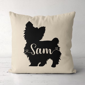 Custom Yorkshire Terrier Pillow, Personalized Yorkie Pillow Case Cover, Birthday Gift for Yorkie Owner Lover, Yorkie Dog Mom, Yorkie
