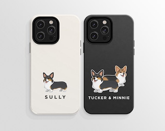 Custom Corgi Phone Case, Personalized Pembroke Welsh Corgi Iphone Case, Cardigan Welsh Corgi Gifts, Corgi Dad Mom Gift, Corgi Memorial Gifts