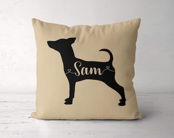 Custom Miniature Pinscher Pillow, Personalized Miniature Pinscher Pillow Case, Min Pin Dog, Christmas Birthday Gift for Min Pin Lover Owner