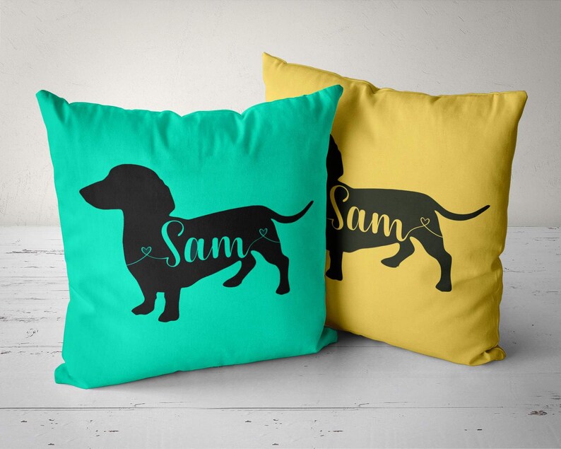 Custom Dachshund Pillow Personalized Dachshund Pillow Case Etsy