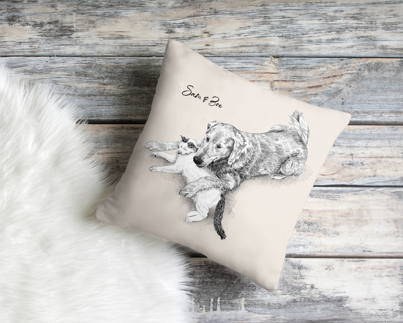 Custom Dog Pillow, Personalized Dog Pillow, Custom Pet Pillow, Cat Pillow Cover, Pet Memorial, Pet Loss Gift, Dog Lovers Gift, Dog Memorial image 8