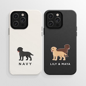 Étui de téléphone personnalisé Labrador Retriever, étui iPhone Labrador personnalisé, cadeaux de laboratoire jaune, laboratoire de chocolat, laboratoire noir, cadeau de maman Labrador
