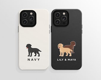 Custom Labrador Retriever Phone Case, Personalized Labrador Iphone Case, Yellow Lab Gifts, Chocolate Lab, Black Lab, Labrador Mom Gift