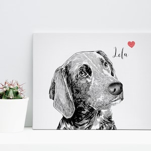 Custom pet canvas, custom pet portrait, pet portrait canvas, dog canvas, custom dog portrait, custom pet painting, custom dog painting image 1