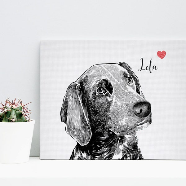 Custom pet canvas, custom pet portrait, pet portrait canvas, dog canvas, custom dog portrait, custom pet painting, custom dog painting