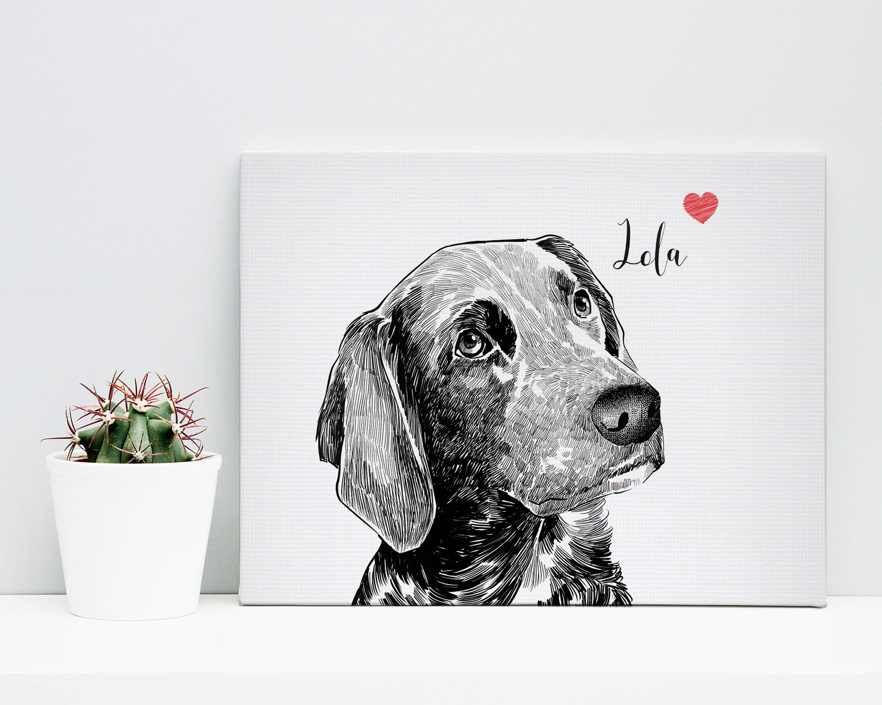 personalized dog canvas painting