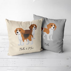 Custom Beagle Pillow, Personalized Beagle Gift, Beagle Pillow Case, Beagle Mom Dad, Beagle Gift, Beagle Lover Gift