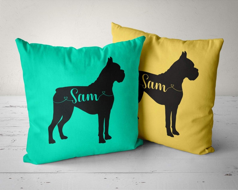 Custom Boxer Dog Pillow Personalized Boxer Pillow Case Boxer Etsy