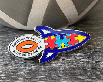 Autism Awareness Rocket Pin - Nominal ne s’applique pas aux personnes