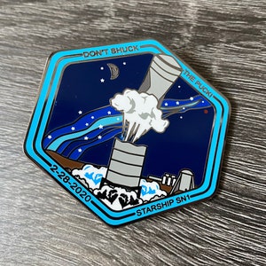 Starship SN1 Commemorative Mission Patch Pin