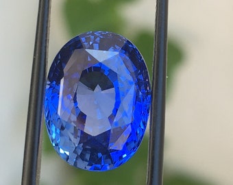 Sold 10.20ct Natural Blue Sapphire From Ceylon . Certified Oval Blue Sapphire for Luxury Ring or Pendent