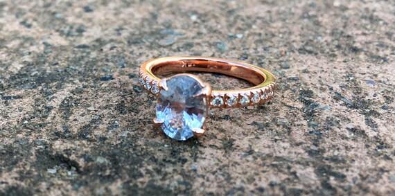 2 Carat Oval White Sapphire Ring High Quality Sapphire Etsy