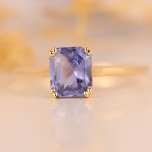 Lavender Sapphire Ring in 14k Gold | Purple Sapphire Engagement Ring, Vintage-Inspired Bridal Ring, Perfect Gift for Her