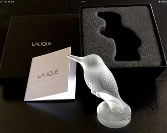 Lalique Hummingbird With Original Box And Paperwork.          Discontinued