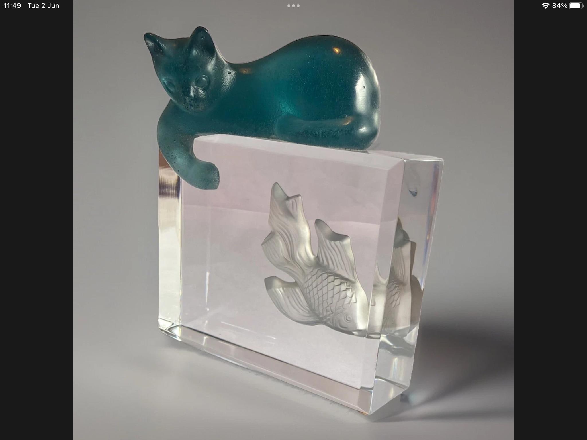 Daum Crystal Cat - Etsy