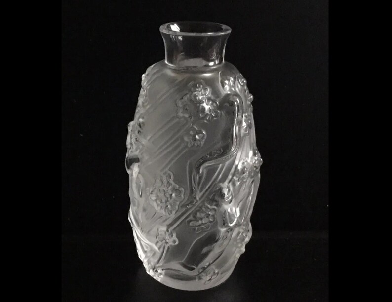 Lalique Bud Vase With Nude Women and Flowers Etsy