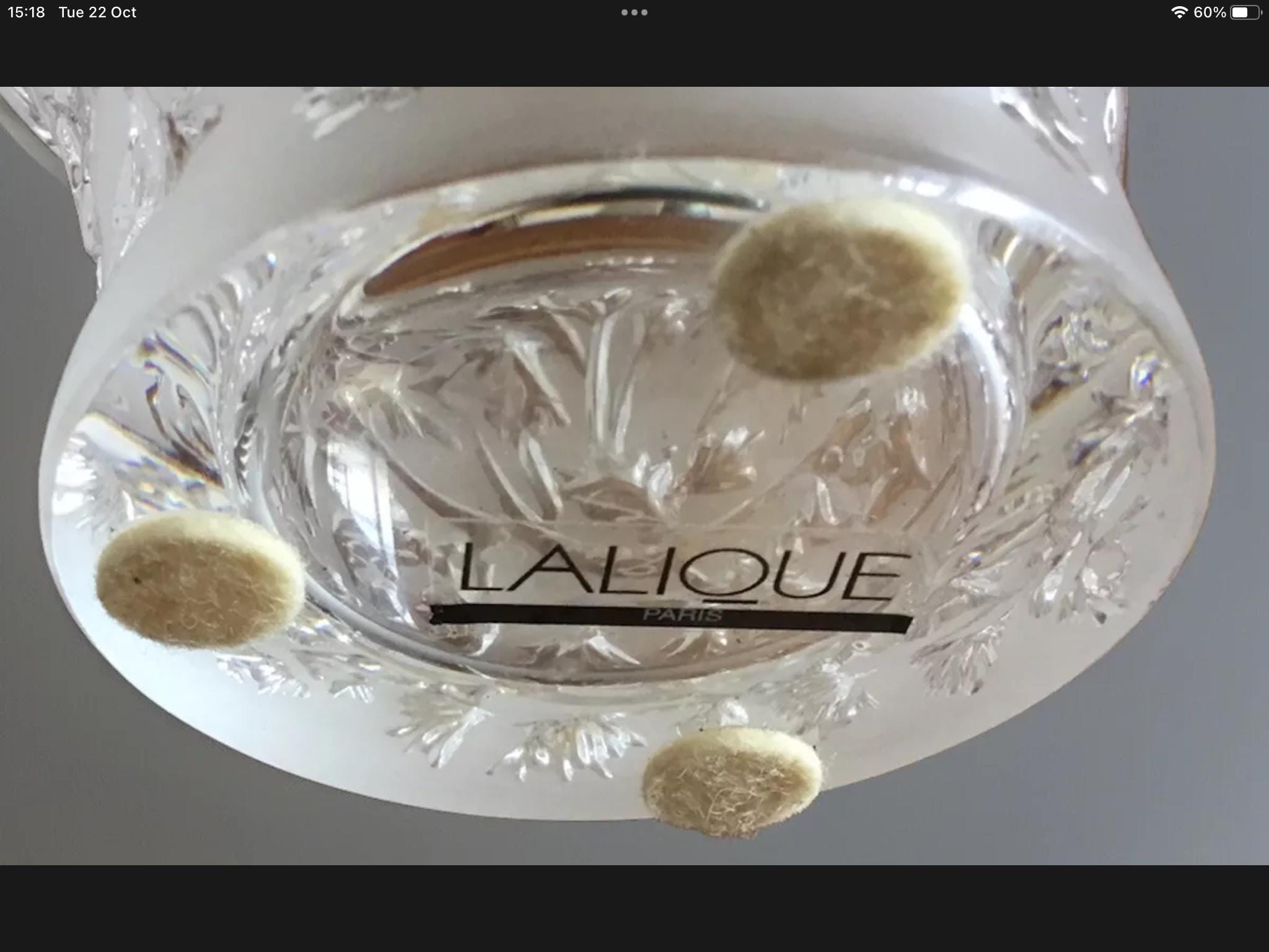 LALIQUE ラリック ローズマリー キャンドルホルダー ガラス キャンドル ラリック ローズマリー クリア花瓶/ティーツリー キャンドルホルダー