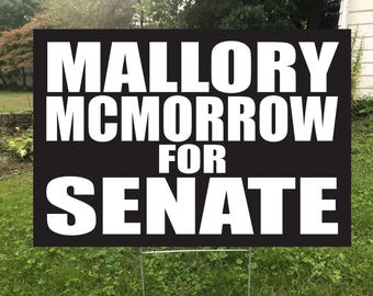 Mallory McMorrow For Senate Yard Sign with stake, Waterproof, Rally Sign
