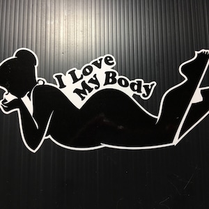 I Love My Body Sticker, Decal