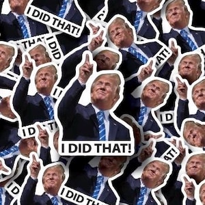 Trump “I Did That” Individual Sticker Pack, Die Cut Waterproof Vinyl decals - 1, 10, 20, 30, 40, 50 and 100.
