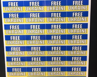 Free Ukraine Sticker Sheet - 35 Stickers