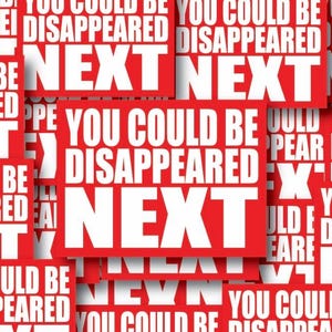 Sie könnten verschwunden sein, nächste rote individuelle Aufkleber, gestanzte wasserdichte Vinyl-Aufkleber - 1, 10, 20, 30, 40, 50 und 100.