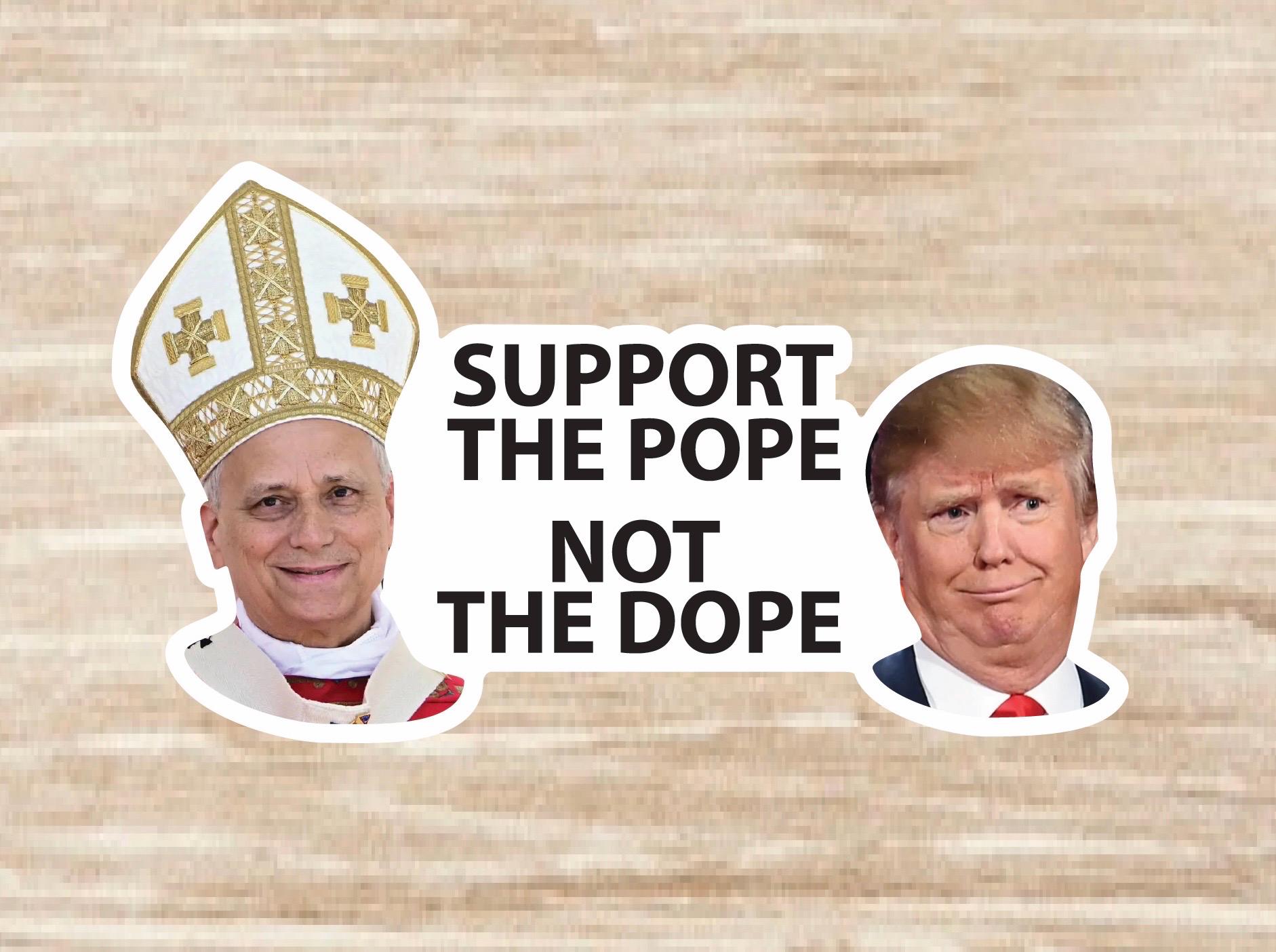 Pope Ld18 Sticker Pope Leo “support the Pope” Sticker Sheet, Die Cut Waterproof Vinyl ...