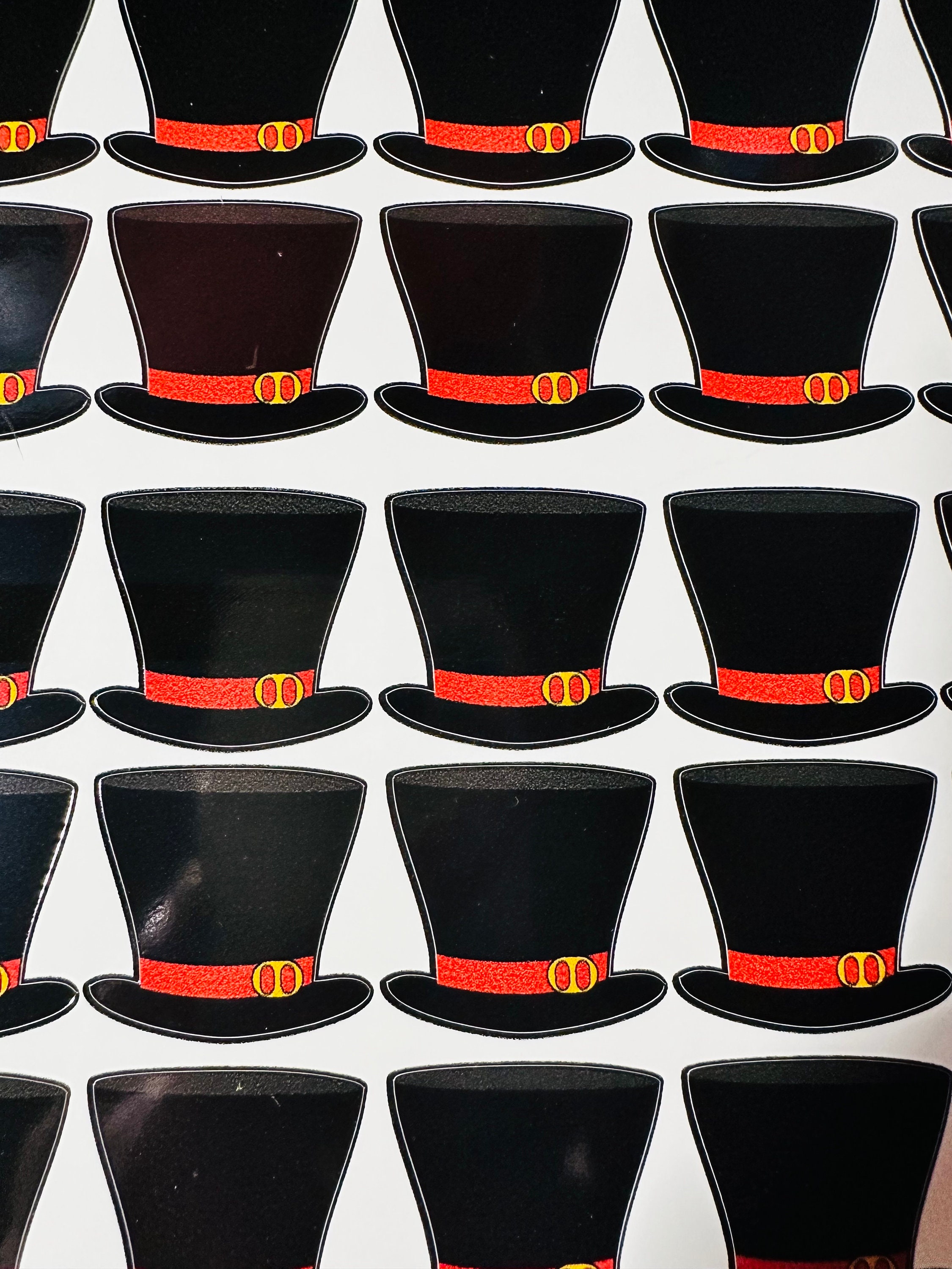 Top Hat Sticker Sheet, Laminated Vinyl Decals - Etsy
