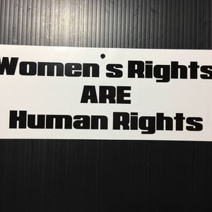 Women's Rights ARE Human Rights Bumper Sticker or Magnet, Decal image 6