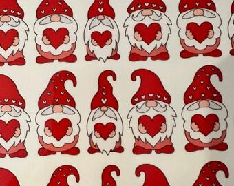 Valentine’s Day / Love Gnome Sticker Sheet - 53 Stickers