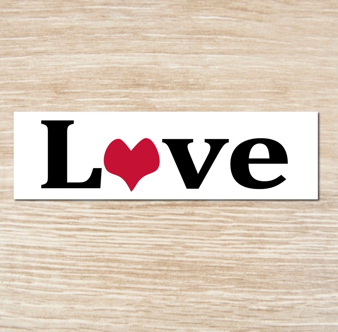 LOVE Sticker or Magnet, Vinyl Decal - Etsy
