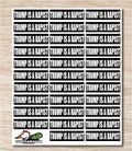 Trump Is A Rapist Sticker sheet, vinyl decals - 32 Stickers