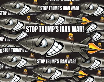 Stoppt Trumps Iran-Krieg – Einzelaufkleber-Set, gestanzte, wasserfeste Vinylaufkleber – 1, 10, 20, 30, 40, 50 und 100 Stück.