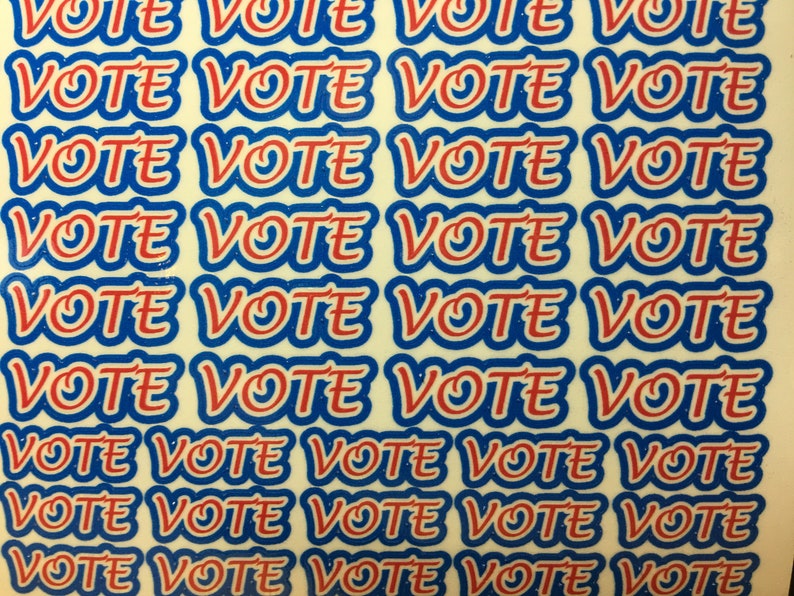 Vote Sticker Sheet - 102 Stickers - Etsy