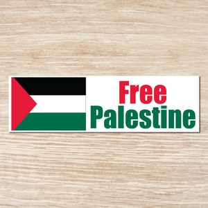 Pegatina o imán para parachoques de Palestina libre