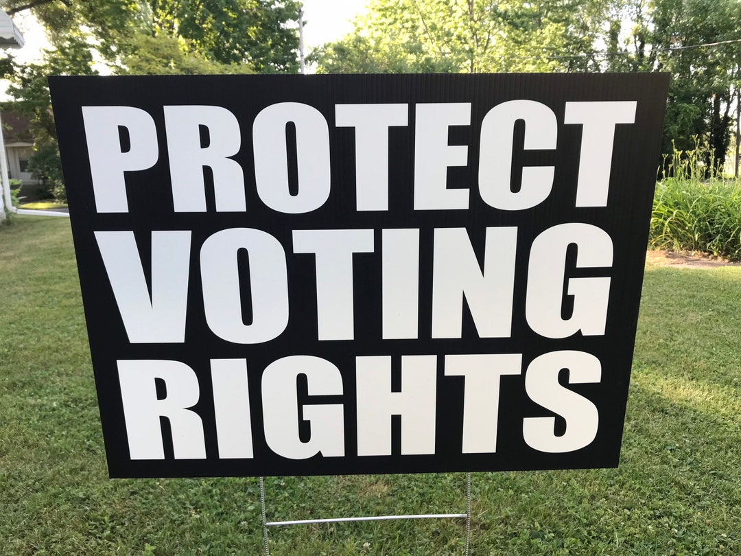 Voting Rights Act Sign Protect Voting Rights Double Sided Yard Sign, Protest Sign - Etsy