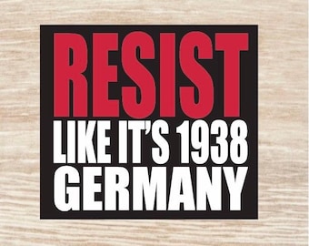 Resist Like It’s 1938 Germany Sticker Sheet, die cut waterproof vinyl decals - 17 Stickers