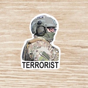 ICE Agents Are Terrorists Die Cut Sticker sheet, Waterproof vinyl decals - 36 Stickers